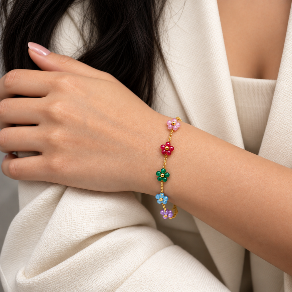 Happy Bloom Bracelet - 18k Gold ( Demi Fine )