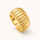 Golden Rib Ring - 18k Gold (Demi Fine)