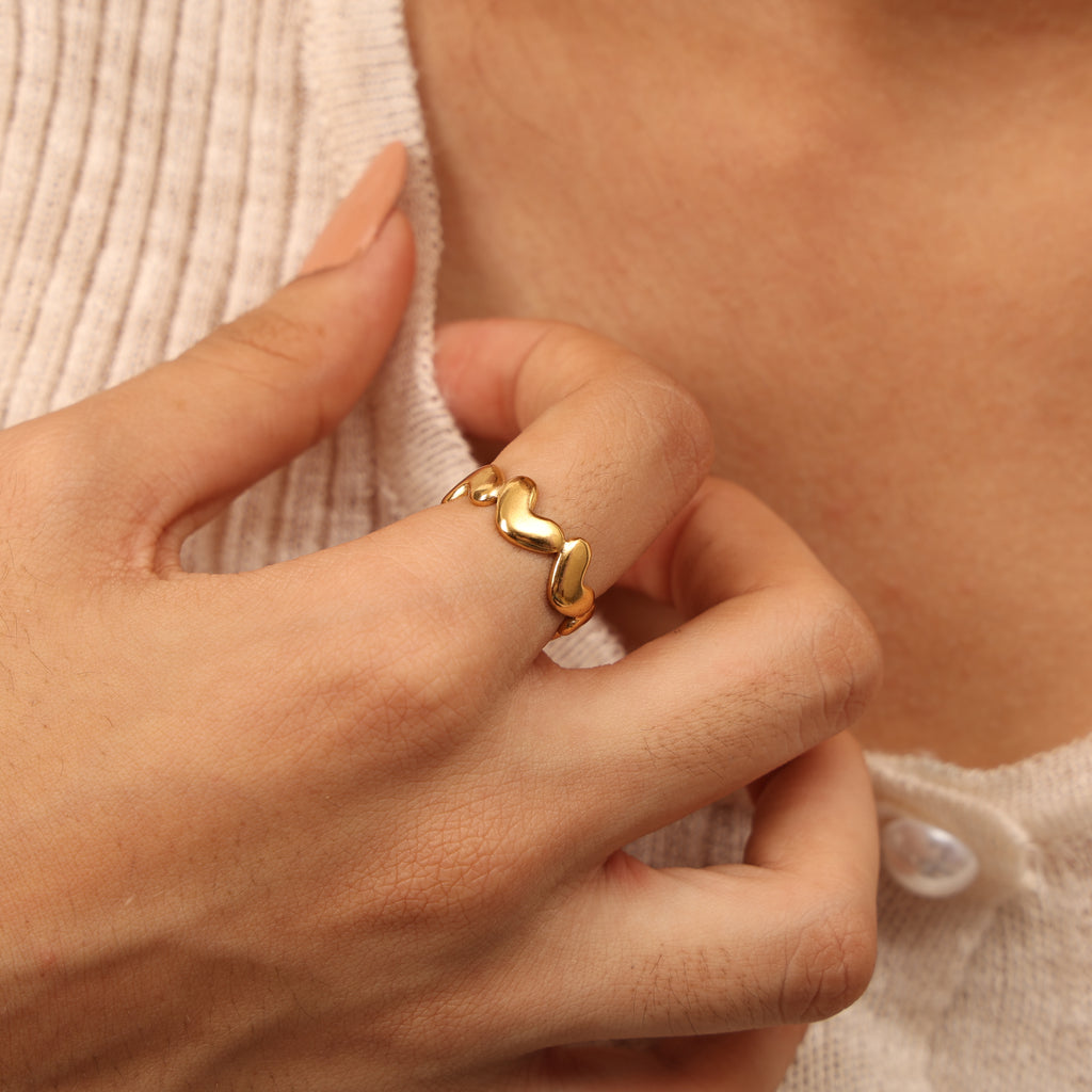 V-Shaped 18K Gold Plated Ring