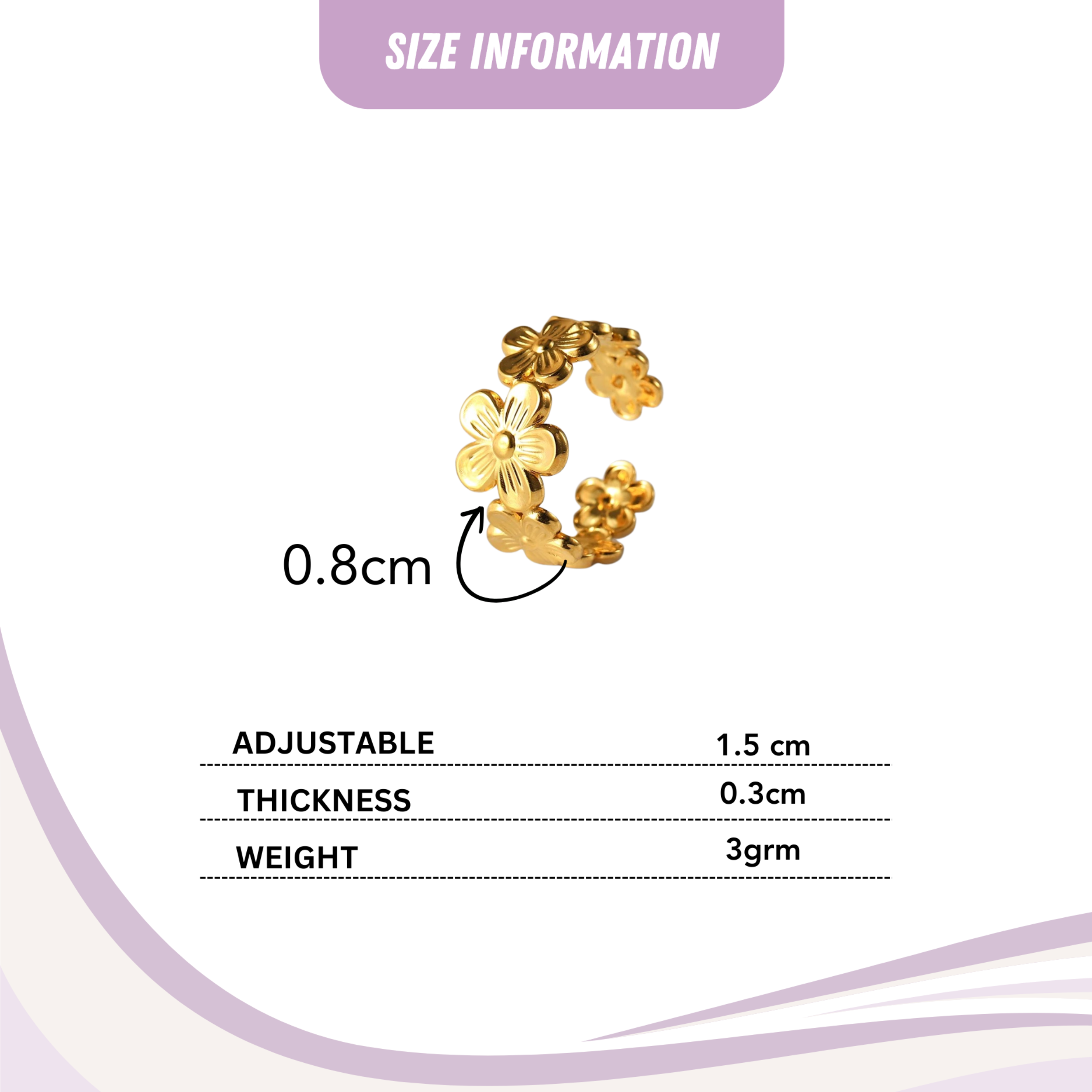 18K Gold-Plated Blossom Ring