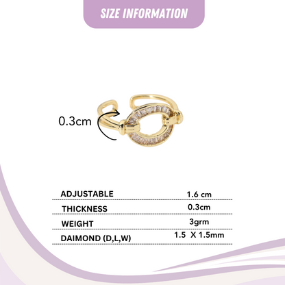 18k Gold Plated Radiant Ring