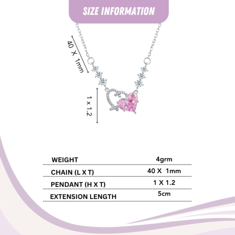 Two Heart Blossom Necklace