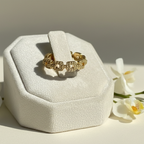 Diamond Chain Ring - 18k Gold (Demi Fine)