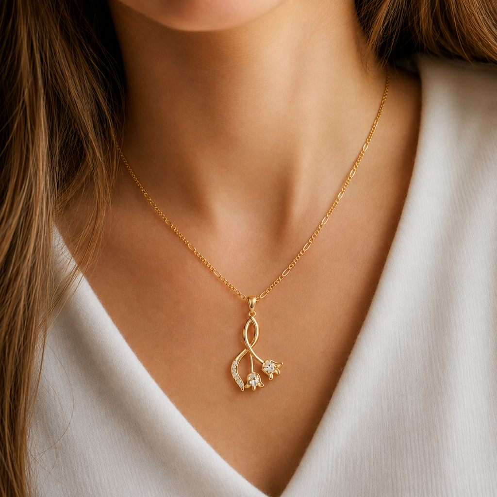 Blooming Tulip Pendant Necklace
