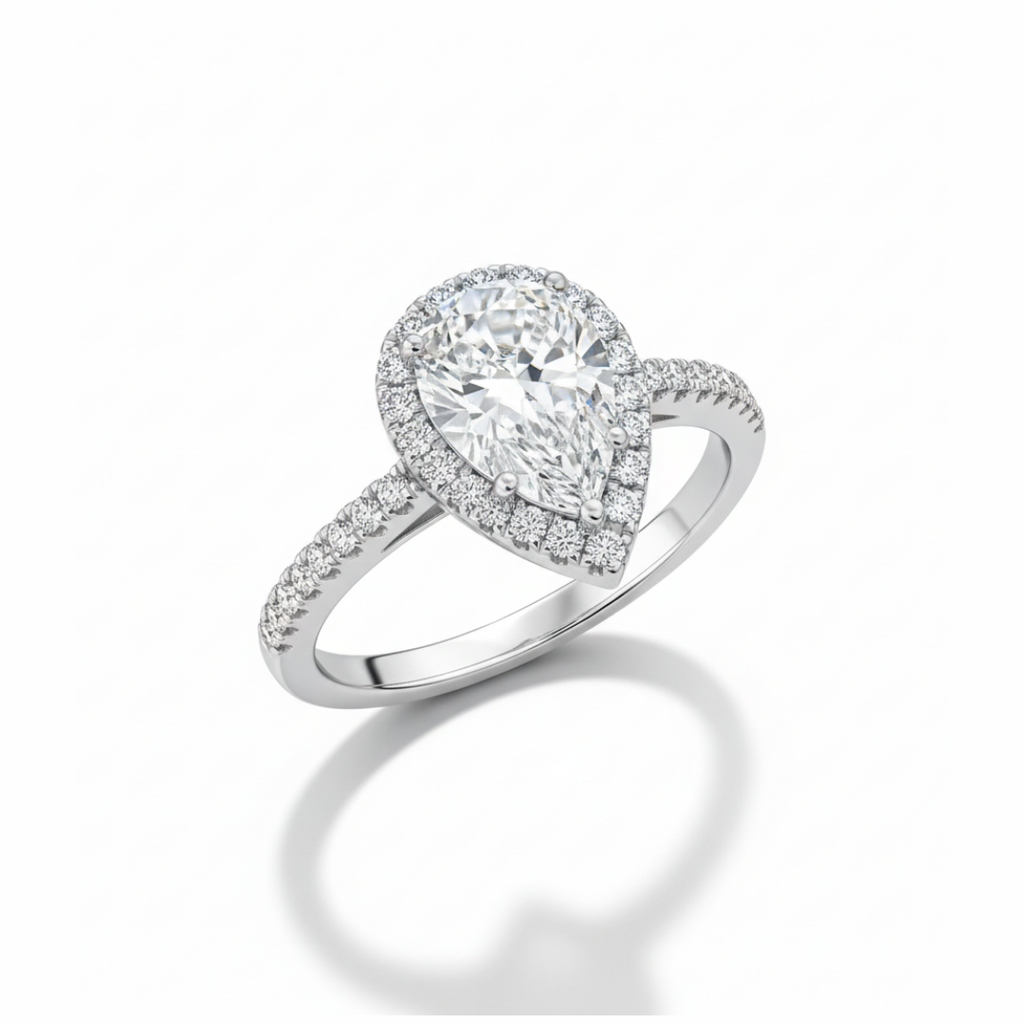 Pear-Shaped Zircon Ring