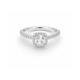 Pave Halo Cushion-Cut Ring