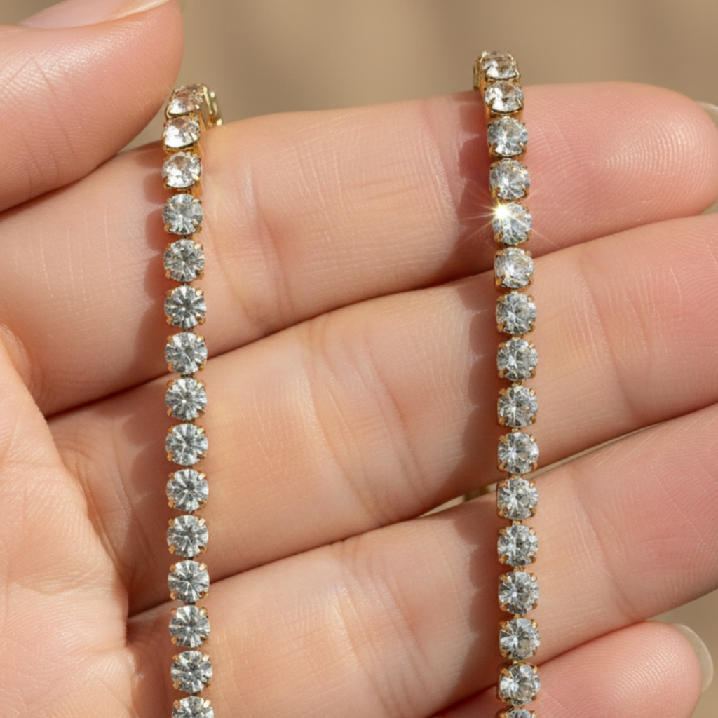 Sterling Zircon Diamonds Necklace