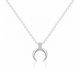 Silver Crescent Moon Pendant Necklace