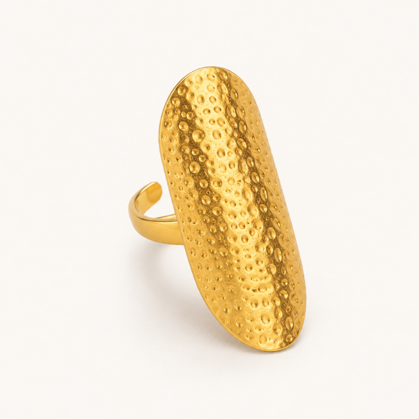 Golden Shield Ring - 18k Gold (Demi Fine)
