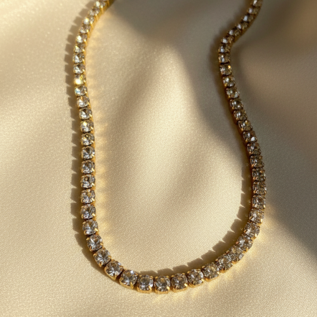 Sterling Zircon Diamonds Necklace