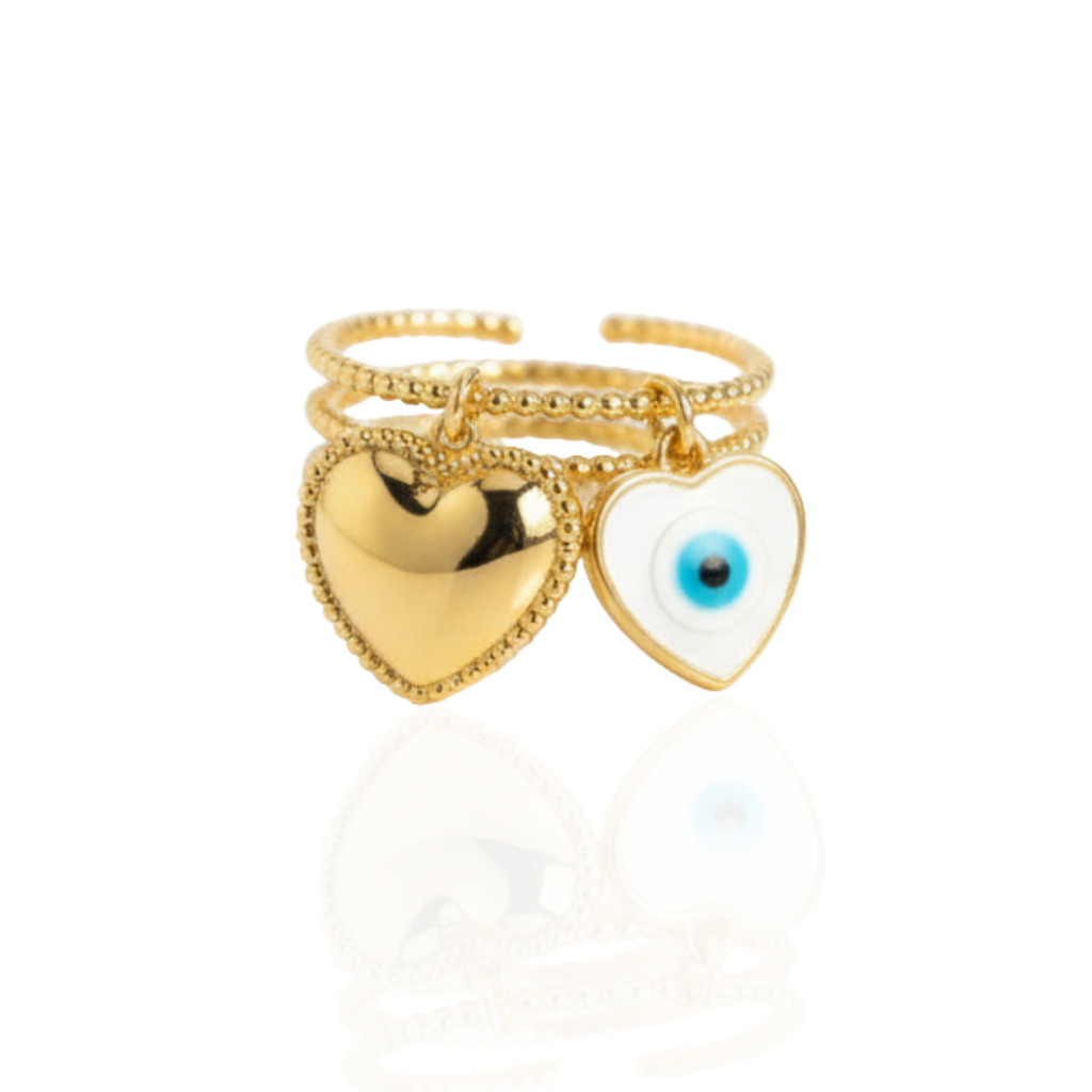 Lucky Heart Charm Ring
