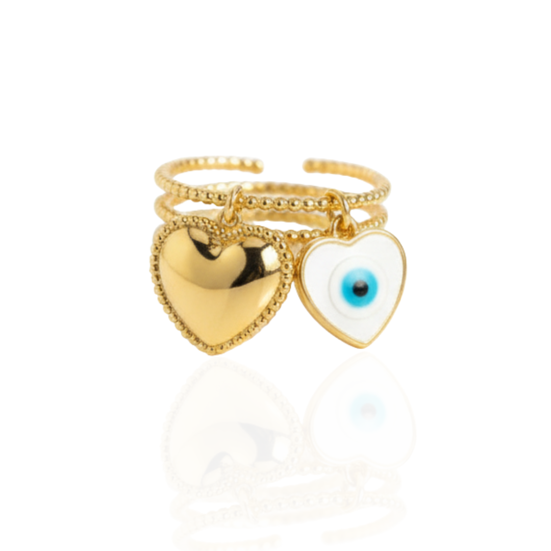 Lucky Heart Charm Ring
