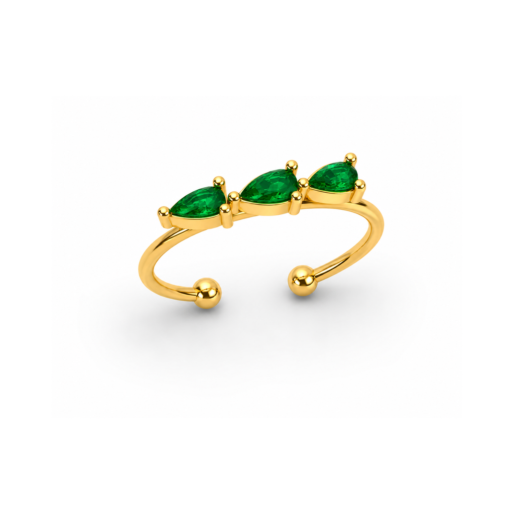 Verdant Teardrop Ring
