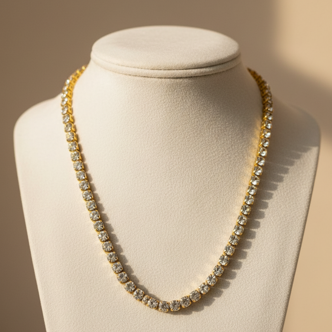 Sterling Zircon Diamonds Necklace