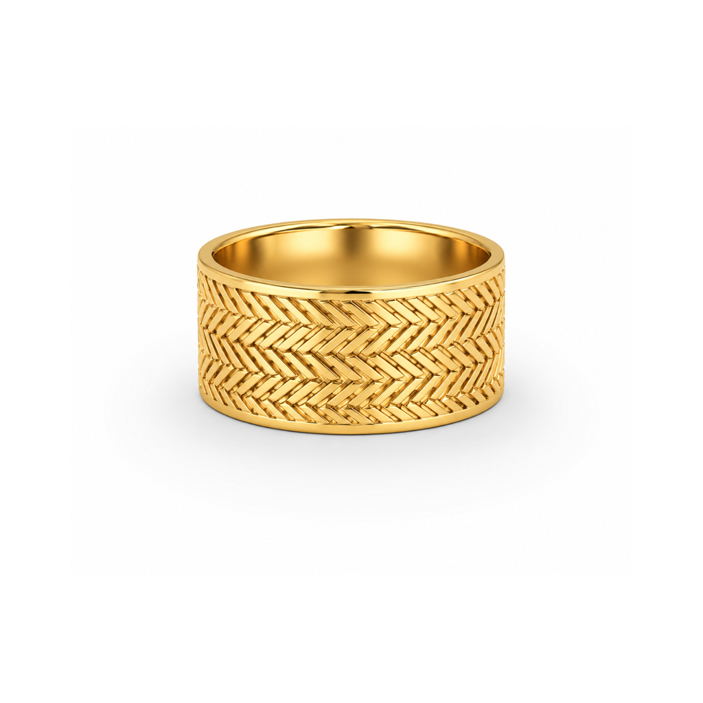 Herringbone Chevron Ring
