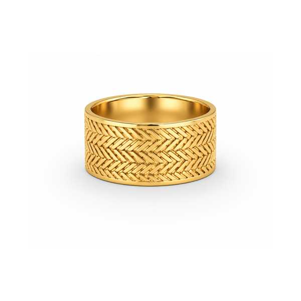 Herringbone Chevron Ring