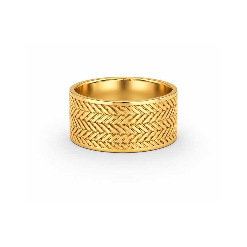 Herringbone Chevron Ring