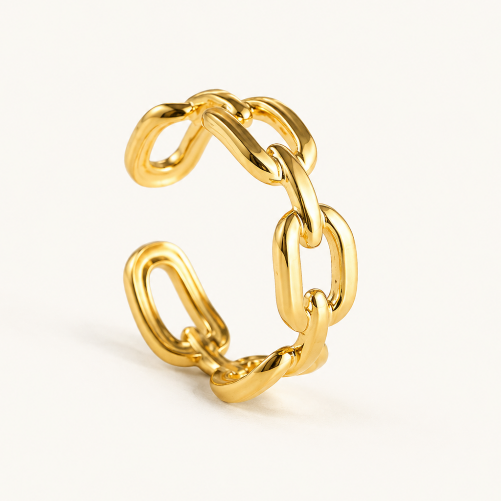 Braided Link Ring - 18k Gold (Demi Fine)