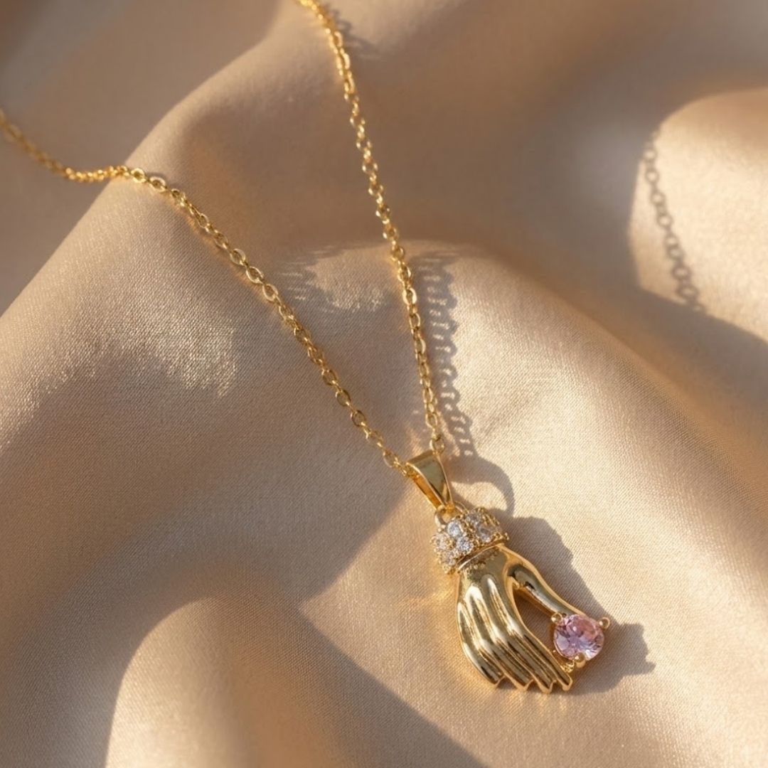 Ava Purple Zircon Diamond Necklace