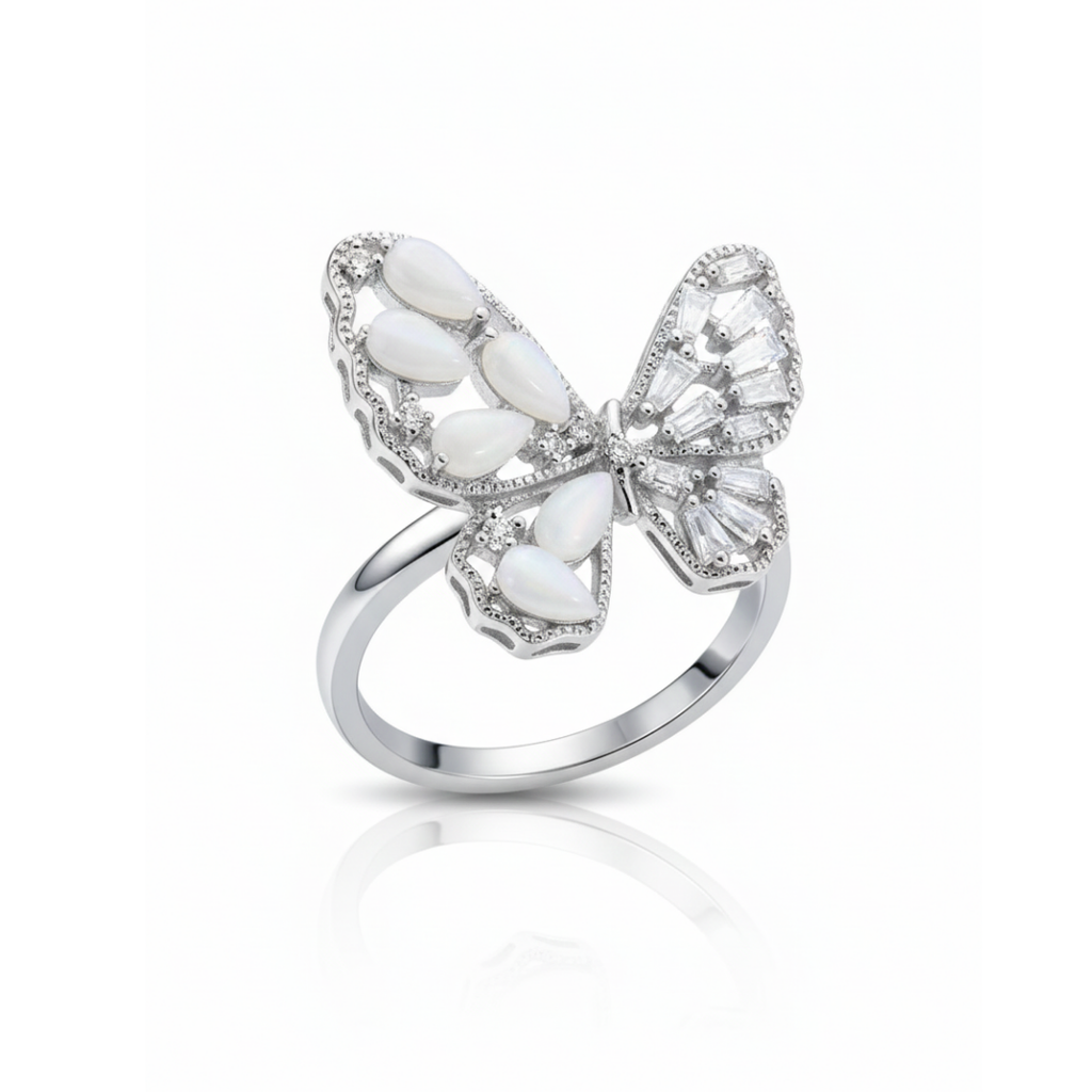 Silver Butterfly Dream Ring