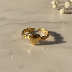 Heart Link ring - 18k Gold (Demi Fine)