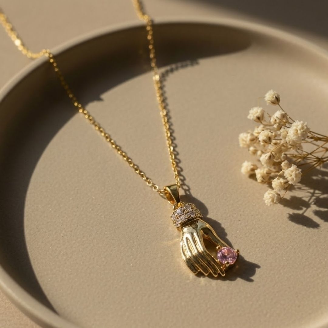 Ava Purple Zircon Diamond Necklace