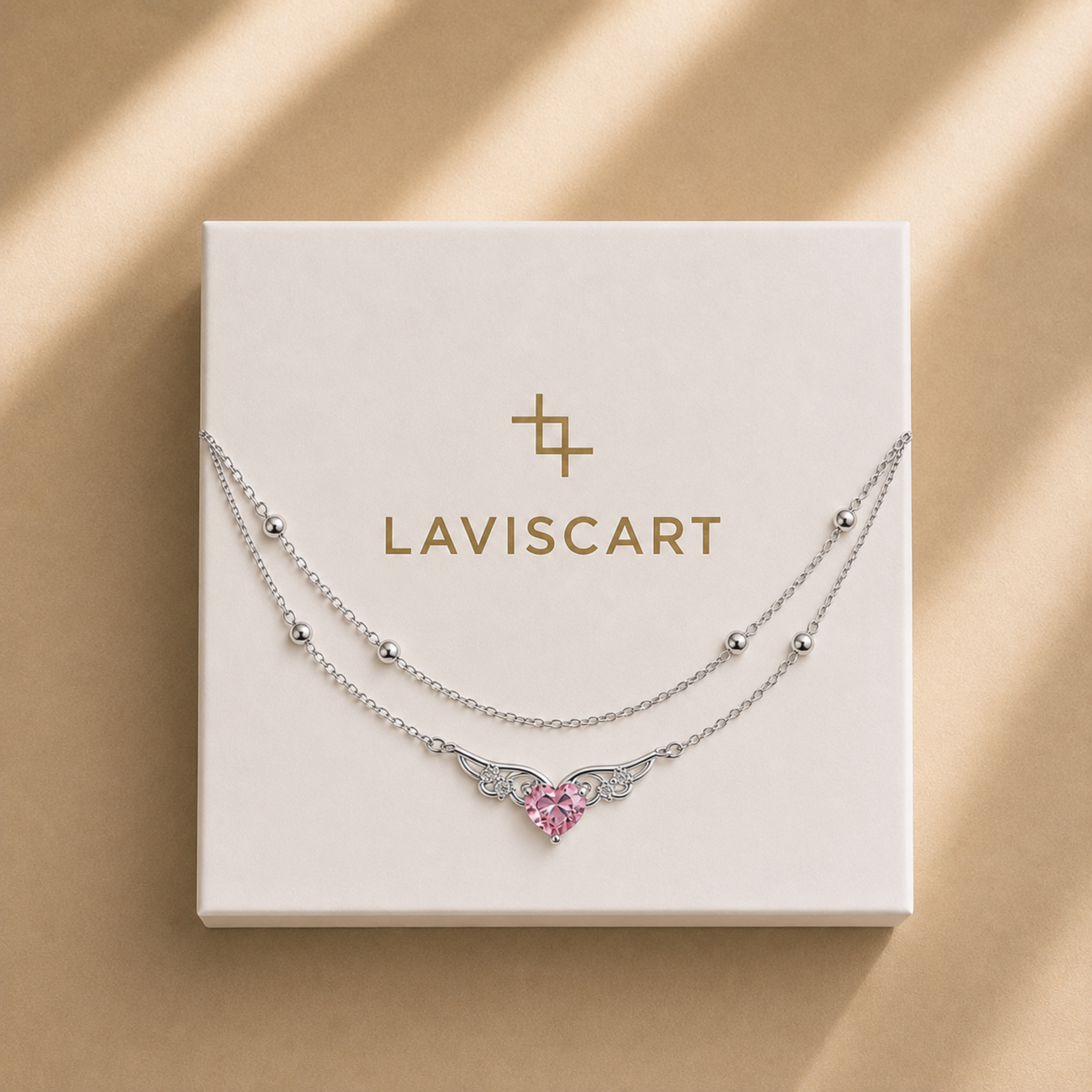 Winged Heart Crystal Anklet