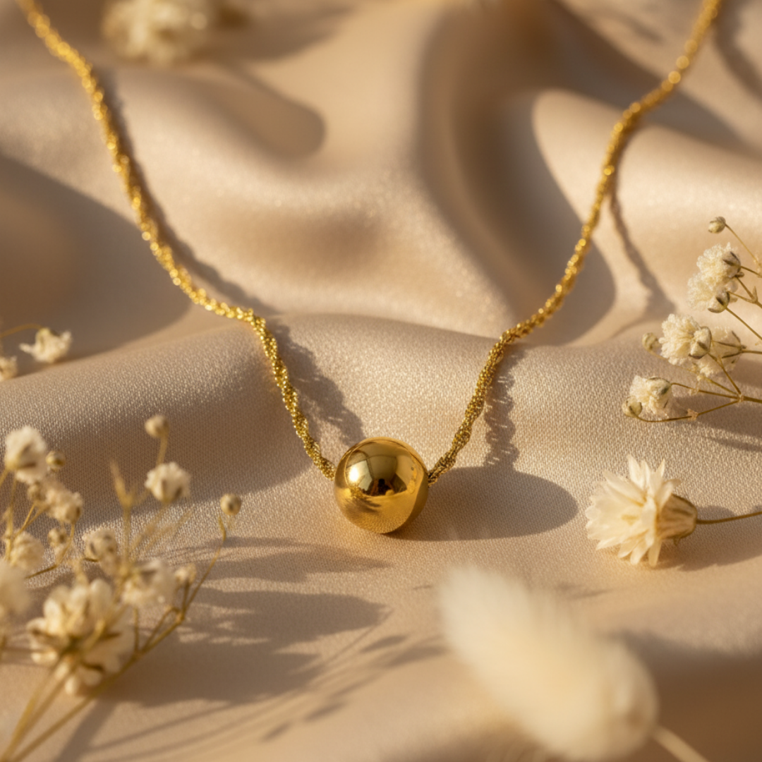 18K Gold-plated Ball Necklace