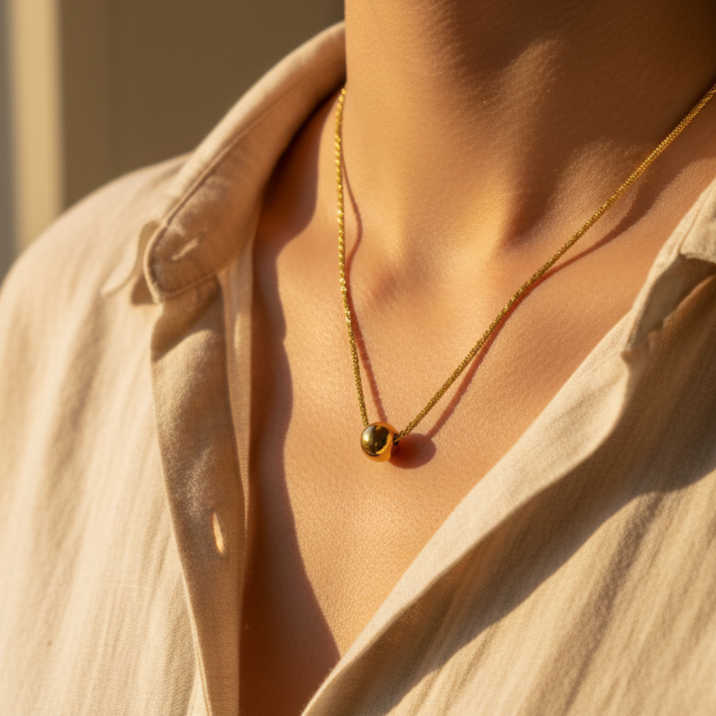 18K Gold-plated Ball Necklace