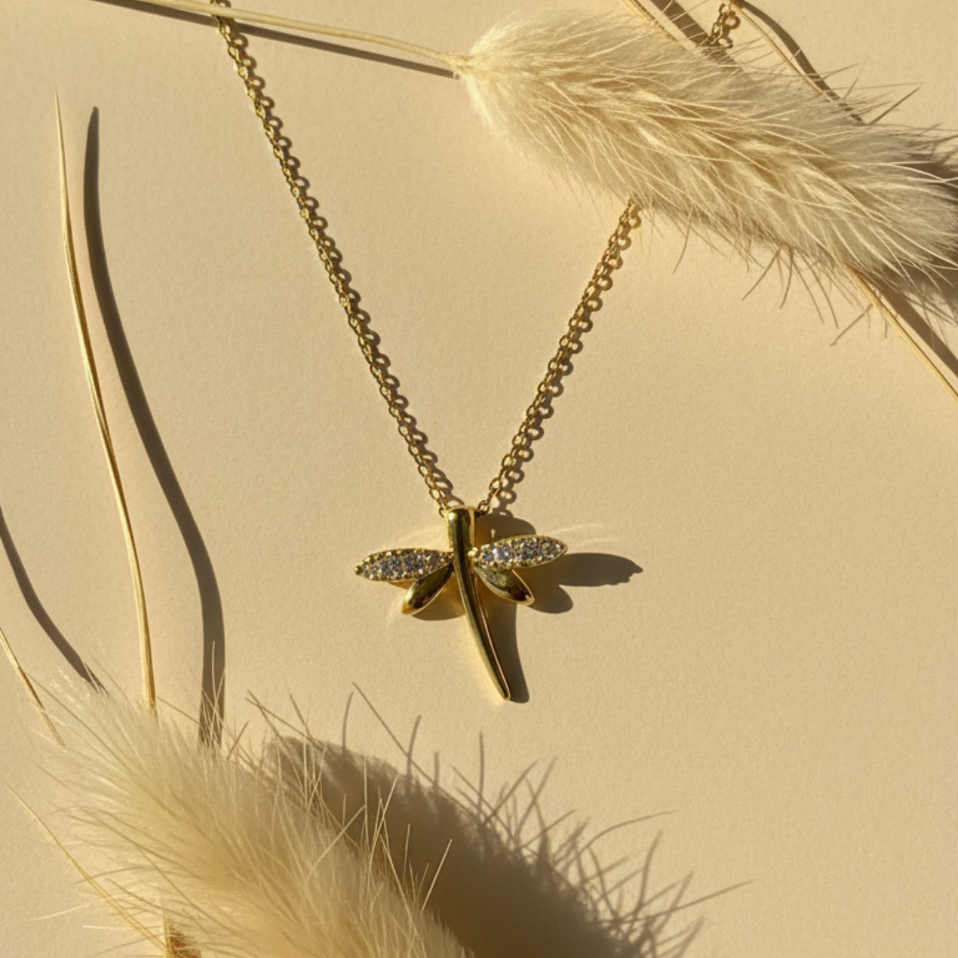 Dragonfly Zircon Diamond Necklace