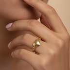 Heart Link ring - 18k Gold (Demi Fine)