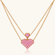 Rosy Spark Heart Necklace