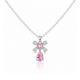 Teardrop Bow Pendant Necklace