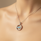 Circular Evil Eye Zircon Diamond Necklace