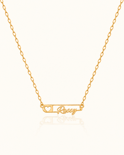Safety Pin Name Necklace