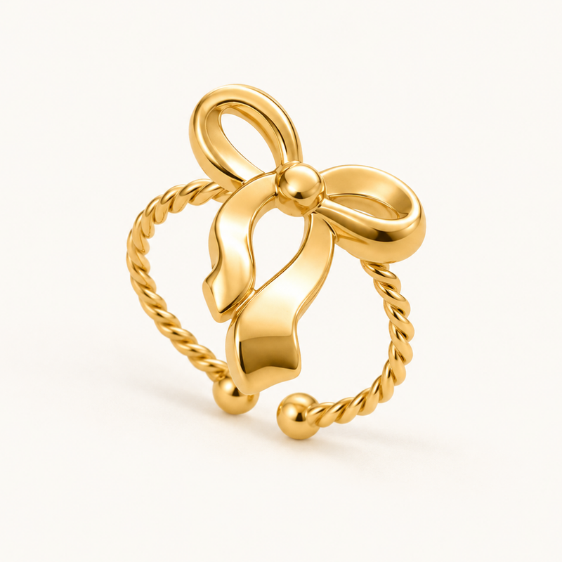 Ribbon Knot Ring - 18k Gold (Demi Fine)