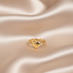 Heart Link ring - 18k Gold (Demi Fine)