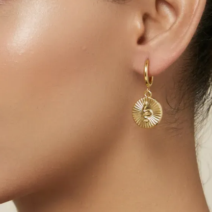 Snakeskin Coin Earrings