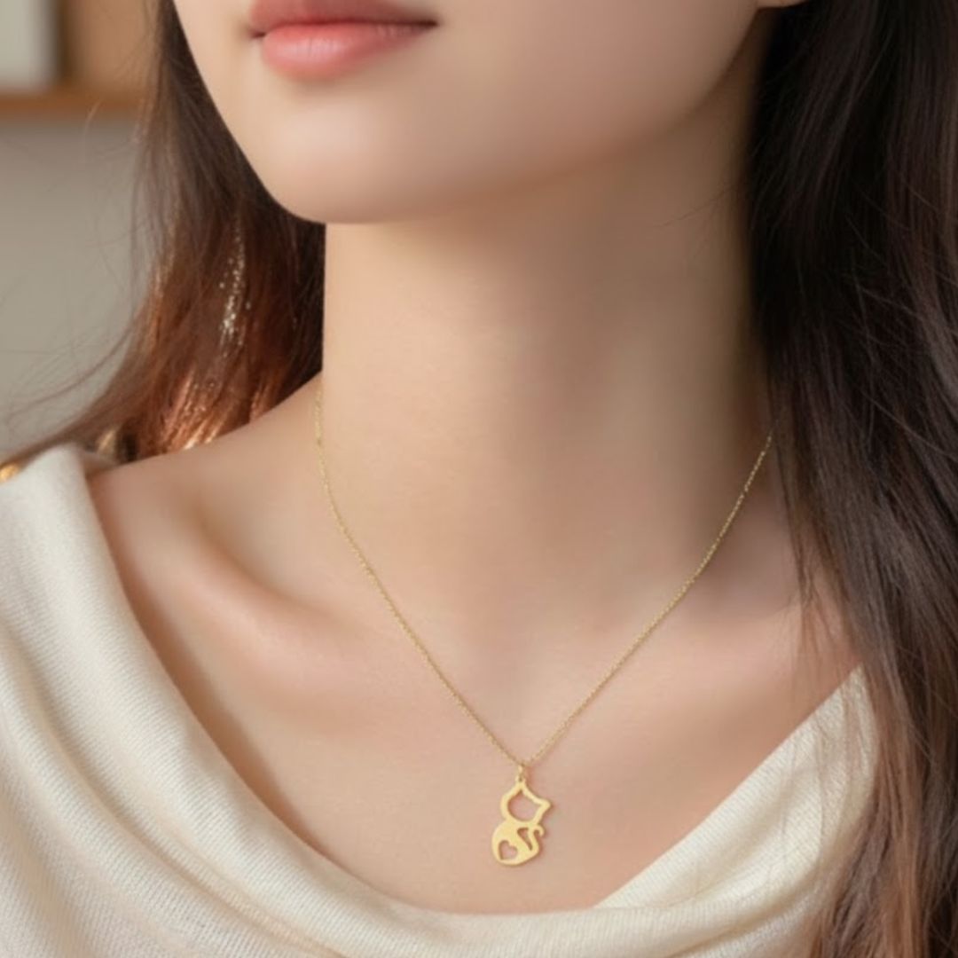 Dog Silhouette Pendant Necklace