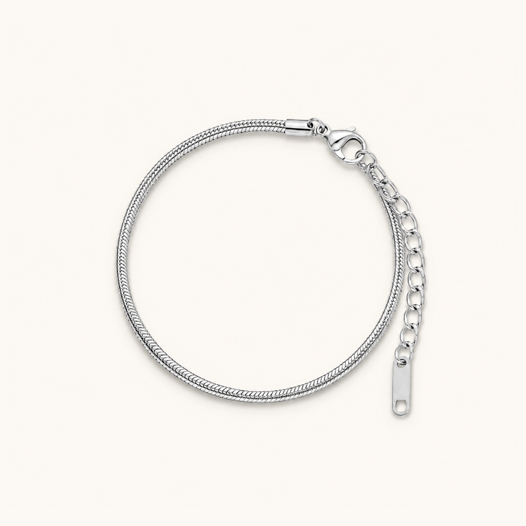 Silver Glide bracelet - Rhodium Plated