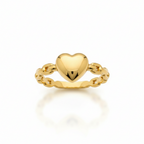 Heart Link ring - 18k Gold (Demi Fine)