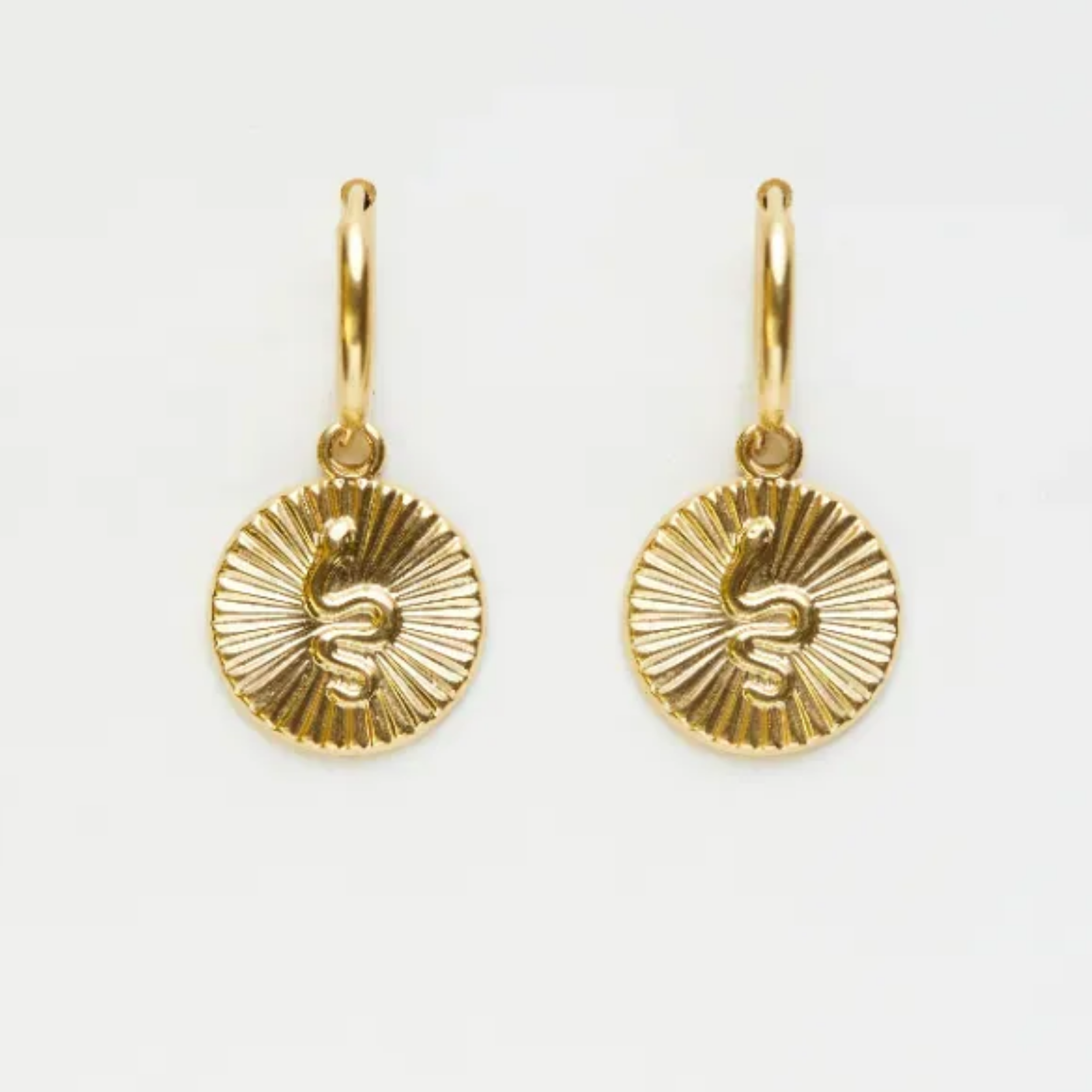 Snakeskin Coin Earrings