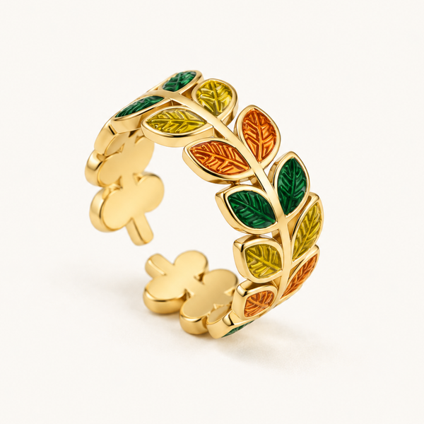 Bohemian Style Leaflet Ring