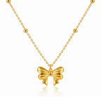 Bow Muse Necklace - 18K Gold (Demi Fine)