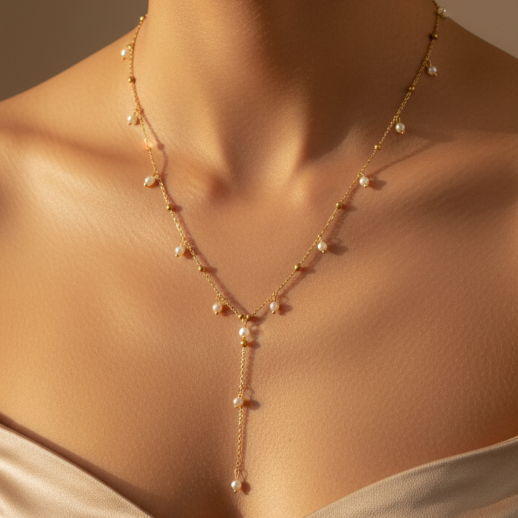 Trendy Dangling Pearl Necklace