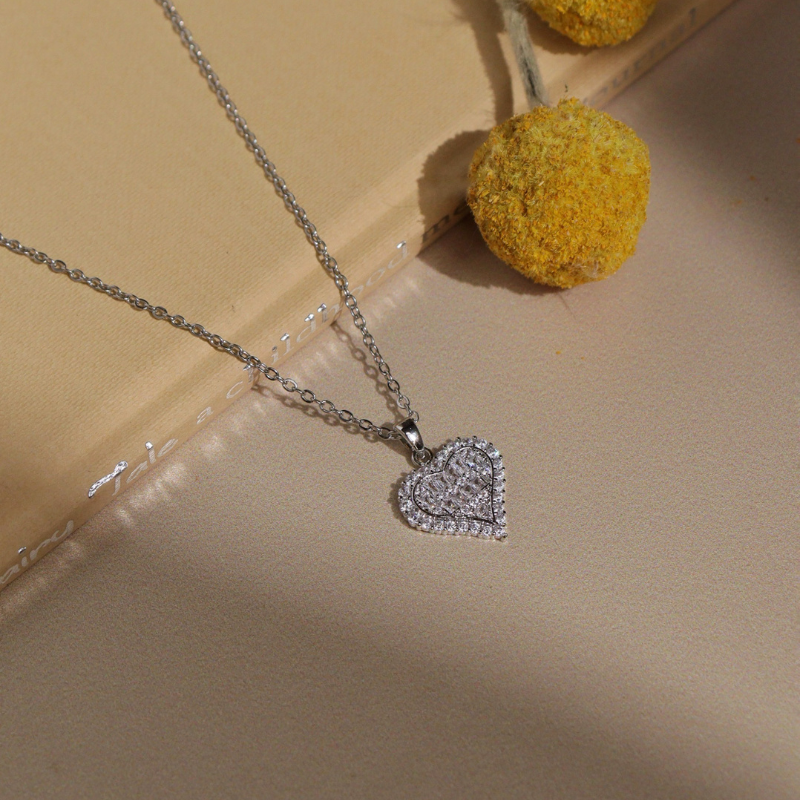Radiant Pave Heart Necklace