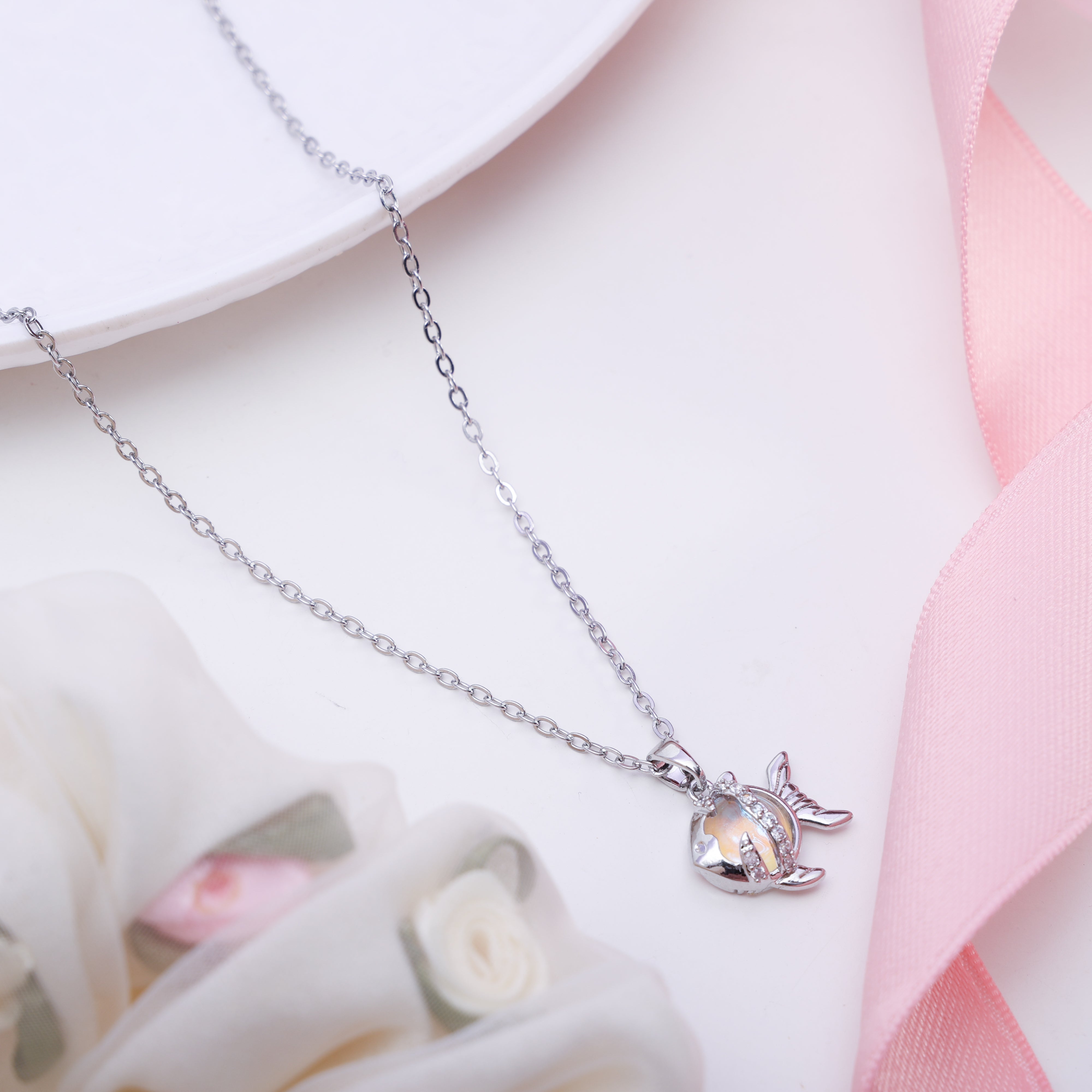 Oceanic Charm Fish Necklace