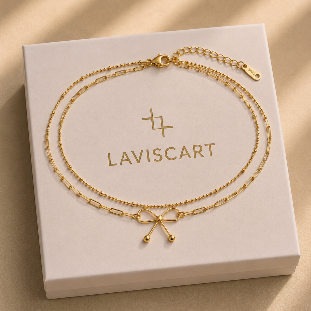 Layered Bow Anklet