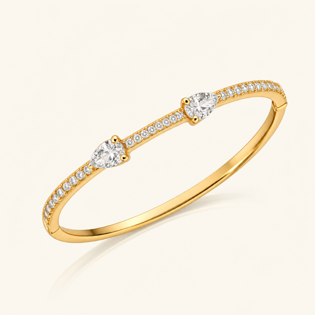 Twin Spark Kada - 18k Gold ( Demi Fine )