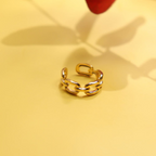 Braided Link Ring - 18k Gold (Demi Fine)